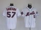 Baseball Jerseys new york mets #57 santana white