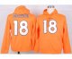 nike nfl denver broncos #18 manning orange [pullover hooded swea