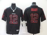 Football Tampa Bay Buccaneers #12 Tom Brady Stitched Black Lights Out Rush Limited Jersey