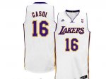 Basketball Jerseys los angeles Lakers #16 gasol white[2011 swing