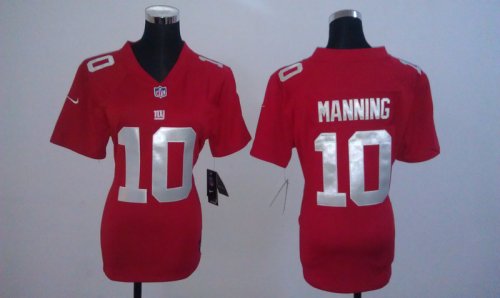 nike women nfl new york giants #10 manning red jerseys