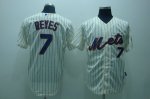 Baseball Jerseys new york mets #7 jose reyes cream(blue strip)co
