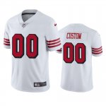 San Francisco 49ers #00 Men's White Custom Color Rush Limited Jersey