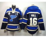 nhl st.louis blues #16 hull blue [pullover hooded sweatshirt pat