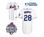 2015 World Series mlb jerseys new york mets #28 murphy white