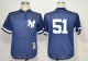 mlb new york yankees #51 bernie williams m&n blue 1995 jerseys