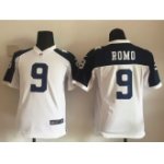 youth nike nfl dallas cowboys #9 romo white thankgivings jerseys