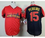 mlb minnesota twins #15 perkins red-blue [2014 all star jerseys]