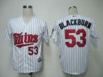 Baseball Jerseys minnesota twins #53 blackburn white(blue strip)