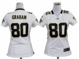nike women nfl new orleans saints #80 graham white jerseys