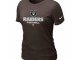 Women Okaland Raiders Brown T-Shirt