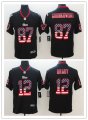 Football New England Patriots Stitched Black USA Flag Rush Limited Jersey