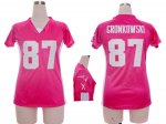 nike women nfl new england patriots #87 gronkowski pink [draft h