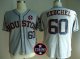 Men Houston Astros #60 Dallas Keuchel Grey With Houston Astros Strong Patch MLB Jersey
