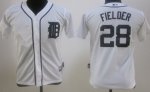 youth mlb detroit tigers #28 j.d. martinez white cool base stitched baseball jerseys