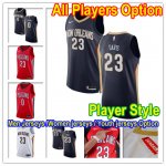 Basketball New Orleans Pelicans All Players Option Authentic Icon Edition Jersey- Player Style