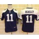 youth nike nfl dallas cowboys #11 beasley thanksgiving blue jerseys