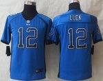 nike youth nfl indianapolis colts #12 luck blue [Elite drift fas