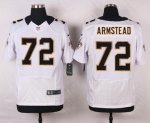 nike new orleans saints #72 armstead white elite jerseys