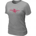 women nba houston rockets big & tall primary logo L.grey T-Shirt