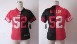 nike women nfl san francisco 49ers #52 willis black-red [Elite s