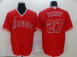Men's Los Angeles Angels #27 Mike Trout Red 2020 Stitched Baseball Jersey