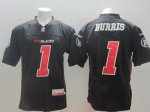 cfl ottawa redblacks #1 burris black jerseys