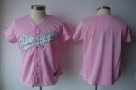 women Baseball Jerseys los angeles dodgers blank pink