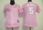 women Baseball Jerseys st.louis cardinals #5 pujols pink