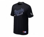 MLB Kansas City Royals Black Nike Short Sleeve Practice T-Shirt