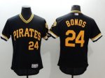 mlb pittsburgh pirates #24 barry bonds majestic black flexbase authentic collection cooperstown jerseys
