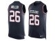 Men's Nike Houston Texans #26 Lamar Miller Navy Blue Team Color Stitched NFL Limited Tank Top Jersey
