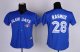 women mlb toronto blue jays #28 rasmus blue cheap jerseys