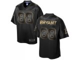 nike nfl dallas cowboys #88 dez bryant pro line black gold collection jersey [game]