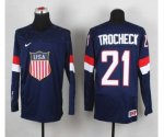 2014 world championship nhl jerseys USA #21 trocheck blue [troch