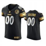Pittsburgh Steelers Custom Black 2020-21 Golden Edition Elite Jersey - Men's