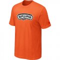 nba san antonio spurs big & tall primary logo orange T-Shirt
