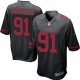 Men San Francisco 49ers #91 Arik Armstead Game Black Custom Nike NFL Jerseys