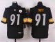 nike pittsburgh steelers #91 tuitt black elite jerseys
