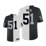 Men's Nike Oakland Raiders #51 Bruce Irvin Black and Which Elite TeamRoad Two Tone NFL Jersey
