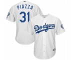 mlb majestic los angeles dodgers #31 mike piazza white 2016 hall of fame induction new cool base jerseys