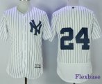Men MLB New York Yankees #24 Gary Sanchez Home White Flexbase Authentic Collection Stitched Jerseys