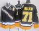 Men Pittsburgh Penguins #71 Evgeni Malkin Black Yellow CCM Throwback 2017 Stanley Cup Finals Champions Stitched NHL Jersey