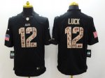 nike nfl indianapolis colts #12 luck black salute to service jer