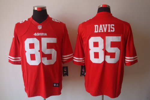 nike nfl san francisco 49ers #85 davis red jerseys [nike limited
