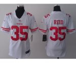 nike women nfl san francisco 49ers #35 reid white jerseys