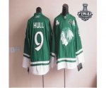 nhl chicago blackhawks #9 hull green [2013 stanley cup][patch A]