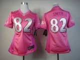 nike women nfl baltimore ravens #82 smith pink [nike love]