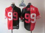 2013 super bowl xlvii nike san francisco 49ers #99 smith black-r