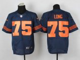nike nfl chicago bears #75 long elite blue [number orange]